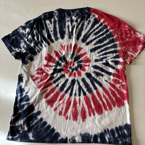 polo ralph lauren shirt men’s Tie Dye Red & Blue Size Medium - Picture 7 of 7